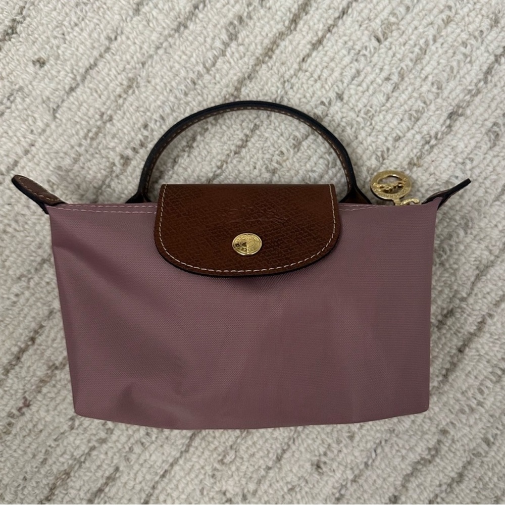 Longchamp Le Pliage Nylon Cosmetics Case Antique Pink